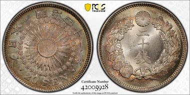 (1908) M41 20 Sen JNDA 01-22 MS65