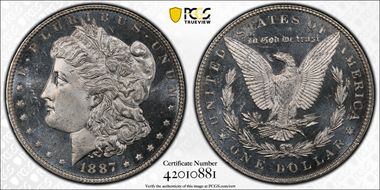 1887 $1 MS66DMPL