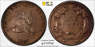 1857 1C Flying Eagle N1