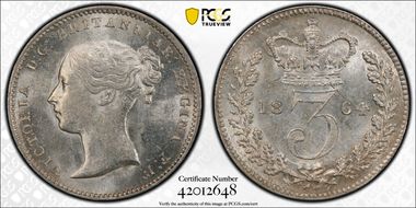 1864 3D S-3914A MS63