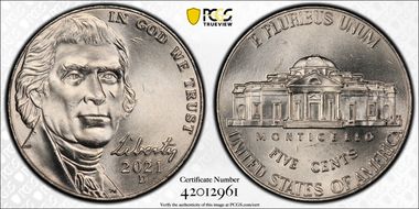 2021-D 5C Early Find MS65FS