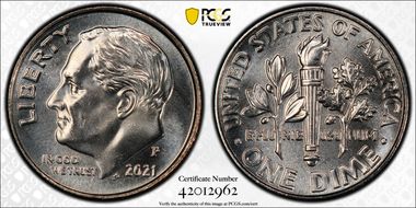 2021-P 10C Early Find MS64FB