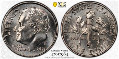 2021-P 10C Early Find MS64FB