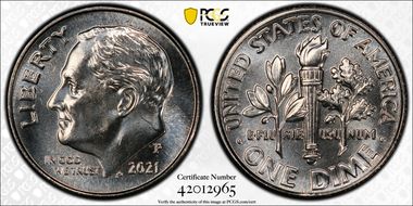 2021-P 10C Early Find MS64FB