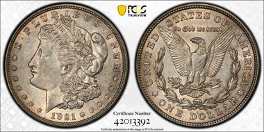 1921-D $1 AU50