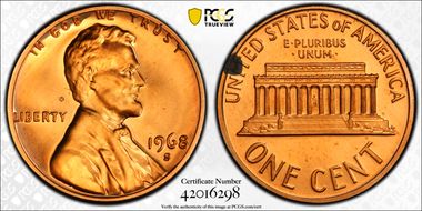 1968-S 1C PR66CAM