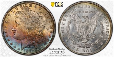 1887 $1 VAM 12, Alligator Eye MS64