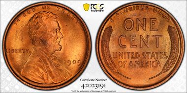 1909 1C Lincoln MS66RD