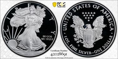 2020-S $1 Silver Eagle First Strike PR69DCAM