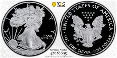 2021-W  $1 Silver Eagle - Type 1 First Strike PR69DCAM