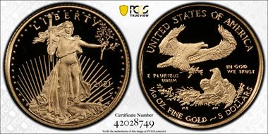2021-W $5 Gold Eagle - Type 1 First Strike PR69DCAM