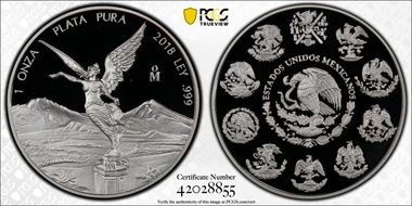 2018-Mo Onza Libertad Ag PR69DCAM