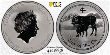 2009-P $1 Year of the Ox Ag MS69