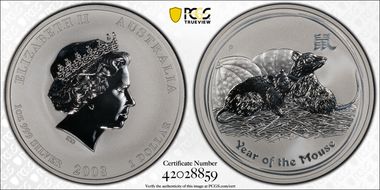 2008-P $1 Year of the Mouse Ag MS69