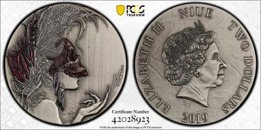 2019 $2 Evanesca - Dark Beauties Antique Finish MS70