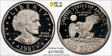 1981-S SBA$1 Type 1 PR68DCAM