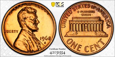 1968-S 1C DDO, FS-101 PR67RD