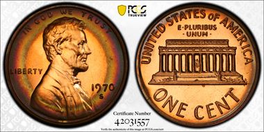 1970-S 1C Large Date PR66RB