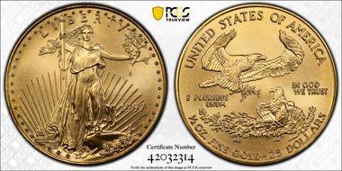1997 $25 Gold Eagle MS70