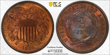 1864 2C LM RPD FS-1303 MS65RB