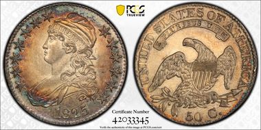 1825 50C O-106a AU58+