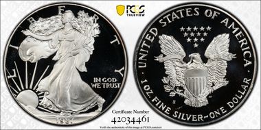 1987-S $1 Silver Eagle PR69DCAM