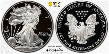2004-W $1 Silver Eagle PR70DCAM