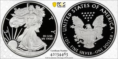 2021-W  $1 Silver Eagle - Type 1 PR70DCAM