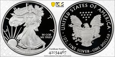 2021-W  $1 Silver Eagle - Type 1 PR70DCAM