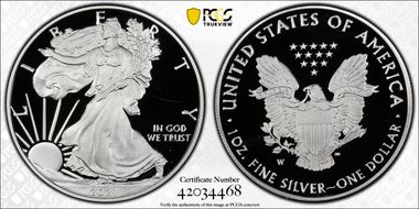 2021-W  $1 Silver Eagle - Type 1 PR69DCAM