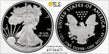 2021-W  $1 Silver Eagle - Type 1 PR70DCAM