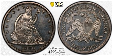 1870 50C PR58