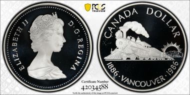 1986 S$1 Vancouver PR69DCAM