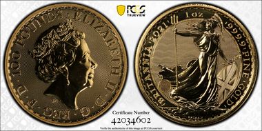 2021 £100 S-BQ20 Britannia Au MS67