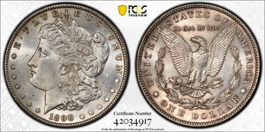 1890 $1 MS62