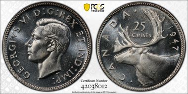 1947 25C MS64