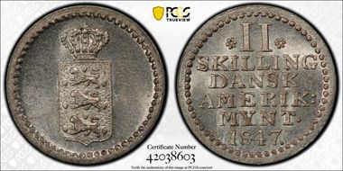 1847 2 Sk MS65