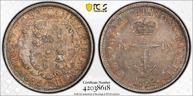 1822/1 $1/4 AU55