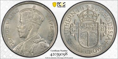 1936 1/2 Cr MS62