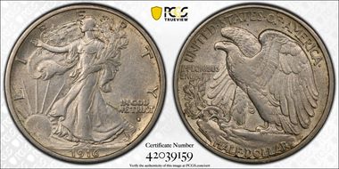 1916-S 50C AU55