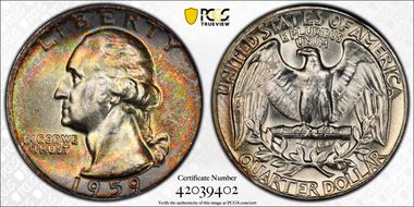 1959 25C Type B Reverse, FS-901 MS66