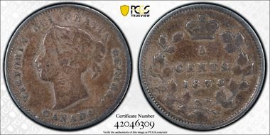1874-H 5C Large Date, Crosslet 4 N1