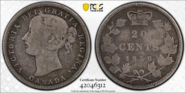 1858 20C Coinage ↑↓ VG10