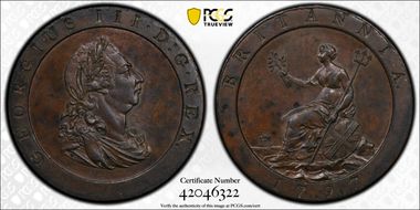 1797 1D S-3777 10 Leaves MS63BN