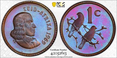 1969 1C Afrikaans PR68BN