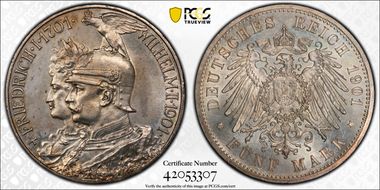 1901 5 Mk 200 Years J-106 KM-526  Ag N1