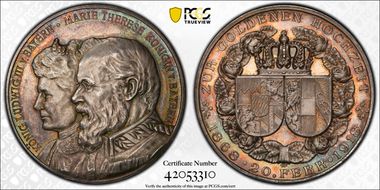 1918 Medal Golden Wedding Ag SP64