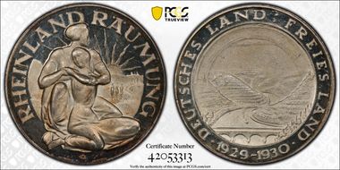 1930 Medal  Evacuation of the Rhineland Ag SP64