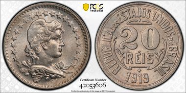 1919 20 R KM-516.1 w/o dot MS67