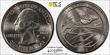 2020-P 25C Tallgrass Prairie NP MS68